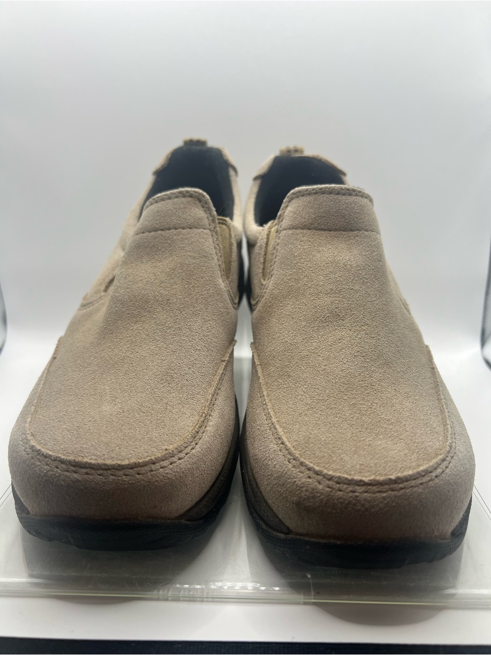 L.L. Bean Comfort Mocs Tan Suede Slip On Loafers Women's Size 8